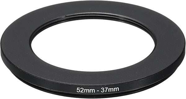 PATIKIL 52mm-37mm Metal Step Down Ring, Aluminum Filter Adapter for Camera Lenses Hood, Black