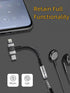 Headphone Adapter Compatible with i Phone 15 14 13, 2-in-1 Type-C & L-Port to 3.5mm Female Headphone Jack, HiFi Aux Audio Dongle Durable Cable Cord for Galaxy S23 S22 S21 Ultra