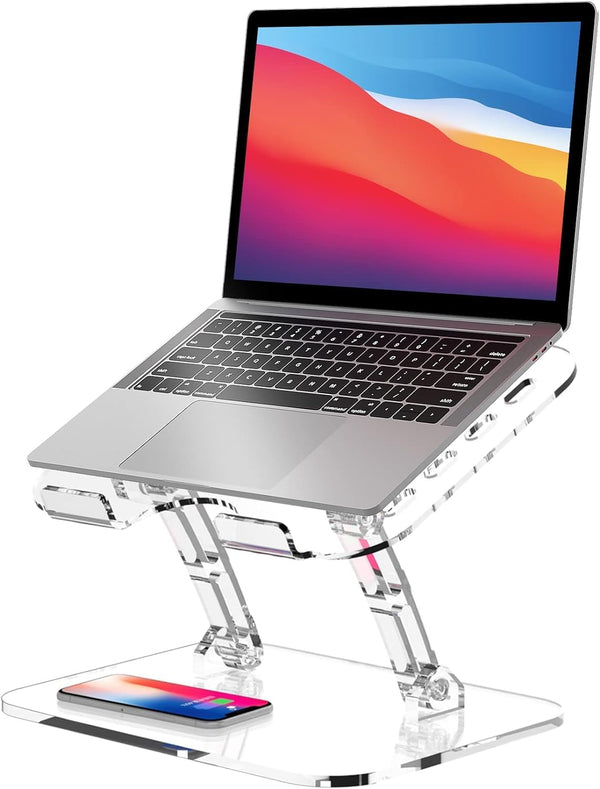 Lpoake Adjustable Foldable Laptop Stand, Portable Ergonomic Computer Stand for Laptop, Compatible with