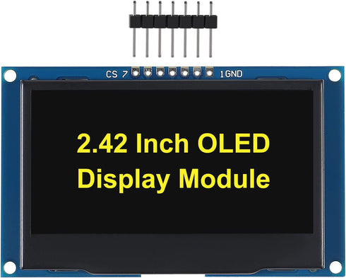 DWEII 2.4" 2.42 inch 128x64 OLED LCD Display Module SSD1309 7 Pin SPI/IIC