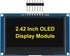 DWEII 2.4" 2.42 inch 128x64 OLED LCD Display Module SSD1309 7 Pin SPI/IIC