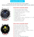 Vintage Genuine Leather Band Cuff Strap for Samsung Galaxy Watch 46mm/Watch 3 45mm/Gear S3, 22mm