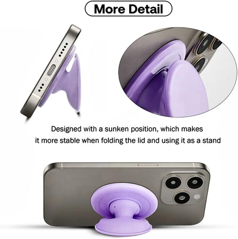 Generic Package). Magnetic Phone Grip Kickstand - Compatible with Magsafe,iPhone, Samsung and Devices with Magnetic