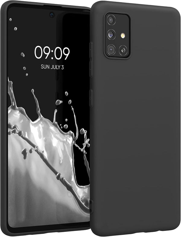 kwmobile Soft Slim Protective TPU Case for Samsung Galaxy A51 - Black Matte Cover