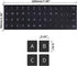2PCS Universal English Keyboard Stickers Letters with Tweezer, Keyboard Stickers Black Background with White Lettering