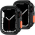 2 Pack Fvlerz Rugged Case for Apple Watch 45mm 44mm, Soft TPU Shockproof Bumper Cover for iWatch Series 9/8/7/6/SE/5/4