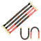 UCINNOVATE 4 x HiFi OFC Speaker Jumper Cable with Spade, 21cm Bi-Wire Speaker Jumper Plates, 11AWG Cable Bridge