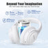 Bluetooth Headphones Over Ear, BERIBES 65H Playtime, 6 EQ Music Modes, HiFi Stereo Foldable Wireless Headset, White
