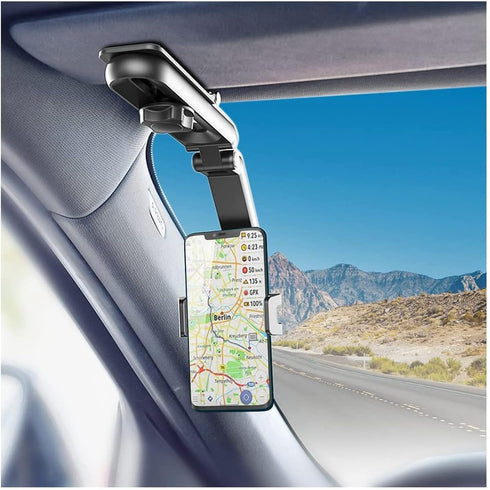 Car Cell Phone Holder, 360° Rotatable Mount Clip for Sun Visor, Universal for iPhone 13/12 Pro, Pro Max, XS, Samsung,