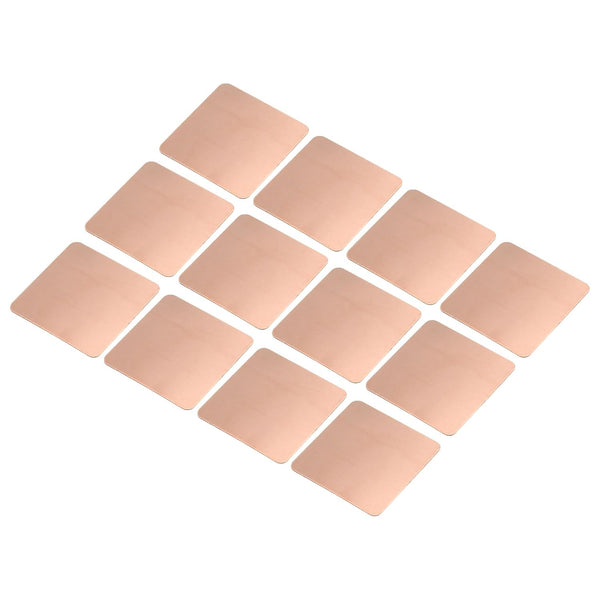 MECCANIXITY Heatsink Copper Pad Shim - 20mm x 20mm x 0.3mm Thermal Conductive Heat Sink Pack of 12