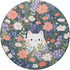 Cute White Cat Hiding in Spring Flowers Botanical Floral PopSockets Standard PopGrip