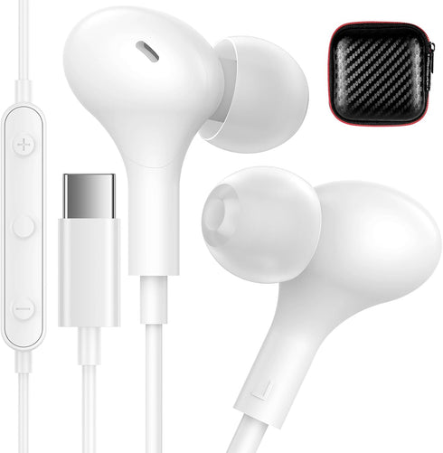 USB C Headphones for Apple iPhone 15 Plus, iPad, Google Pixel 8 8A, Samsung Galaxy S24 S23 S22 S21 Ultra Wired Earbuds