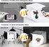 Mini Studio Light Box PULUZ - 7.87in/20cm Foldable Photography Lighting Tent Kit with 40 LED Beads, 6 Colors Backdrops