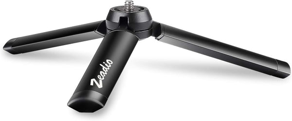 Zeadio Metal Mini Tripod, Compact Desktop Stand for Smooth 4, Osmo Mobile, Gimbal Handle Grip Stabilizer