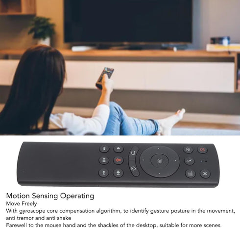 Replacement Remote for G10S TV Box PC Projector, 2.4G Wireless Voice Sensing Remote Mouse with USB Receiver