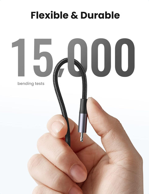 UGREEN 6FT USB C to Lightning Cable - MFi Certified for iPhone 14/13/12/11/X/XR/XS/8, iPad 9, AirPods Pro & more.
