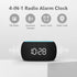 0-100% Dimmer,7 8 Sounds,16-Level ANJANK Alarm Clock FM Radio with Bluetooth Speaker, Hi-Fi Stereo Sound, Clolors Night