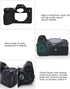 Digital Camera Case for Sony A7 IV, Anti-Scratch Soft Silicone Protective Skin Case Cover - Black