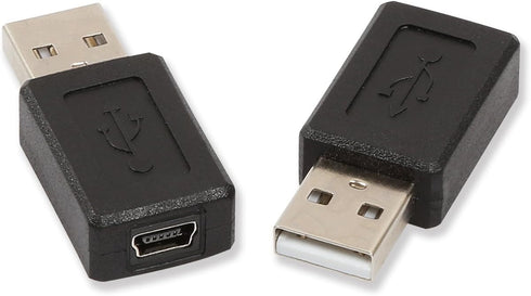 ELECTOP 2 Pack USB 2.0 A Male to USB B Mini 5 Pin Female Adapter Converter