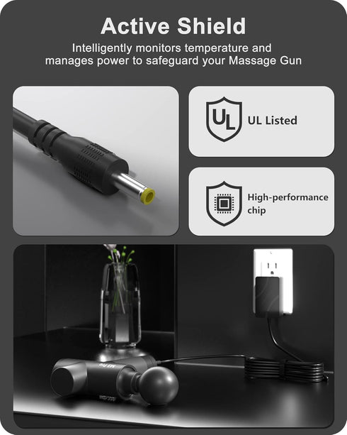 VHBW 24V Charger Replacement for Hypervolt Massage Gun, Compatible with Hypervolt Charger HPI5300000100