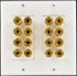 Speaker Wall Plate 16 Post for 8 Speakers, Color Coded for Home Theater System Dolby Audio