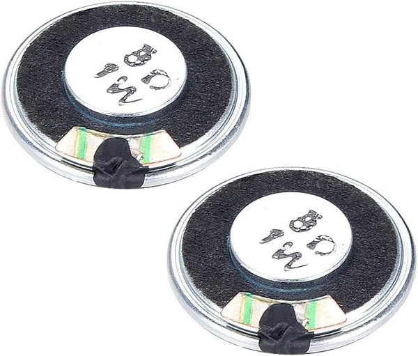 uxcell 1W 8 Ohm DIY Speaker, 26mm Round Shape Replacement Loudspeaker, 2pcs