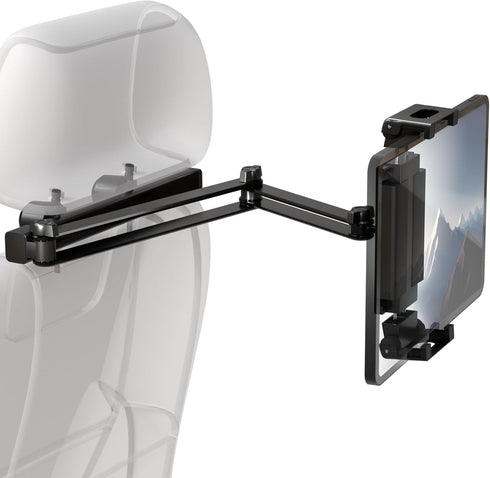 ZIRKA Car Headrest Tablet and Phone Holder Adjustable Back Seat Mount for iPad,