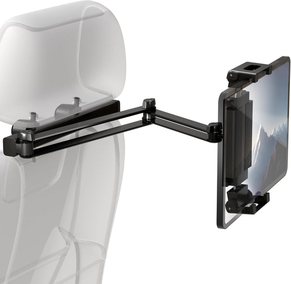 ZIRKA Car Headrest Tablet and Phone Holder Adjustable Back Seat Mount for iPad,