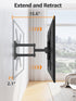 Mountory 26-60 Inch 400x400, 77 lbs. Full Motion TV Wall Mount for Most TVs, Articulating Arms Swivel and Tilt tv