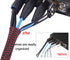 Alex Tech 10ft Cord Protector Wire Loom Tubing, 3/8 inch Split Sleeving for USB Cable, Blackred