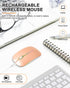 Rechargeable Bluetooth Mouse, Wireless (BT 5.1+2.4G) Silent Computer Mice for Laptop Desktop, MacBook, Windows, Mac OS