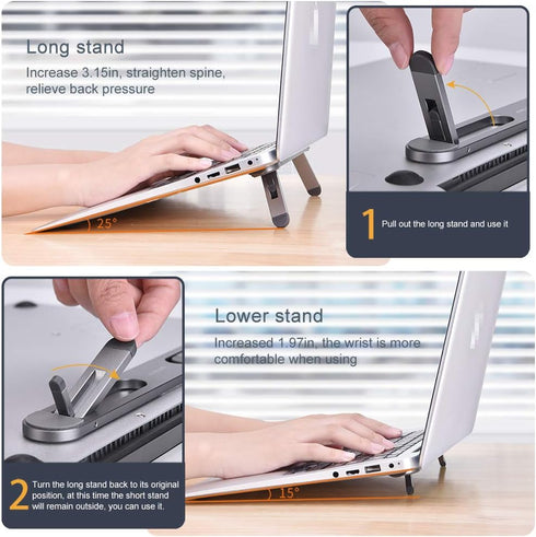Laptop Stand for Desk,Laptop Cooling Stand,Keyboard Riser, Ergonomic Laptops Elevator for Desk, Laptop Riser Compatible with MacBook Air Pro, with Dell, with HP, More 10-15.6” Laptops