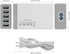 Pezin & Hulin 5 Port USB Wall Charger, 45W, Compatible with Tablet, Phone, and Cell Devices