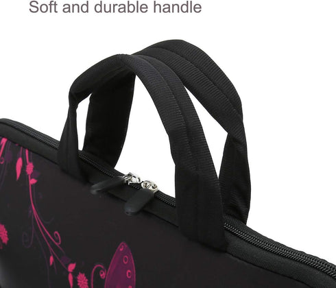 RICHEN Laptop Shoulder Bag, Neoprene Soft Carrying Travel Case with Accessories Pocket for 14-15.6 inch Notebook (Nice