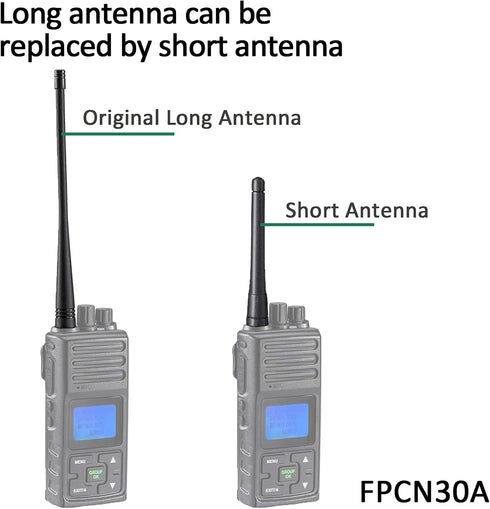 Samcom Two Way Radio Short Antenna - 3.4 Inch Elastic Antenna for Walkie Talkies UHF 400-480MHz (1pcs)