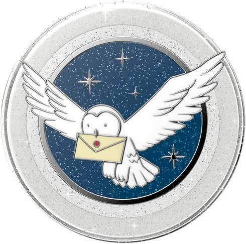 PopSockets Phone Grip with Expanding Kickstand, Compatible with MagSafe, Adapter Ring Included, Enamel Hedwig