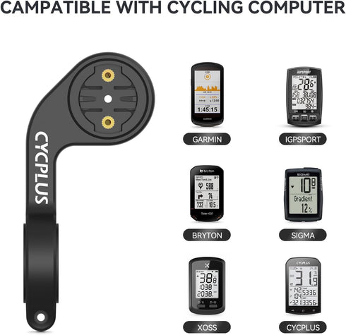 CYCPLUS Cycling Out Front Bike Mount Designed for All Cycling Computers, Garmin Edge 520 530 820 830 1000 GPS and Other