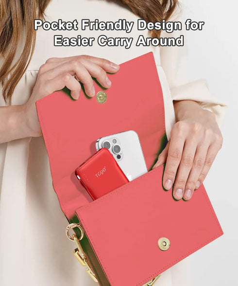 TG90° Portable Charger 10000mAh Cell Phone Battery Backup, Ultra Slim Power Bank with Built-in Cables for iPhone16/15
