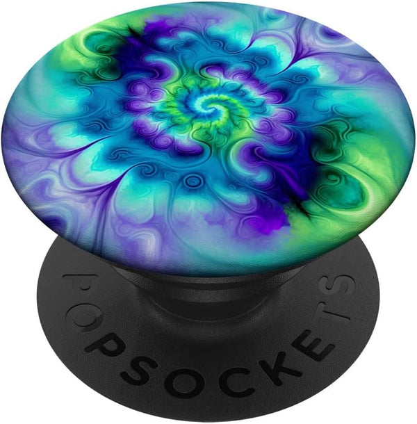 Tie Dye Colorful Blue Cyan Purple Design PopSockets Standard PopGrip