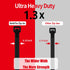 3000 6 Inch, 40 LBS PA66 BethTie PCS Black Zip Ties Tensile Strength, Self-Locking Nylon UV Resistant Cable Ties