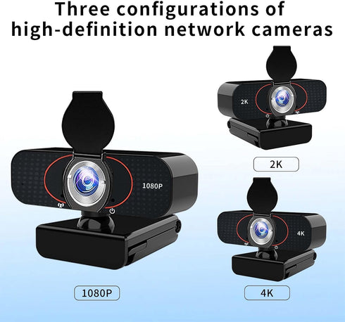 Lusinx 1080P Webcam for Computer, Wide Angle USB C, Plug and Play, Privacy Cover, Web Cam with Tripod, External Camera