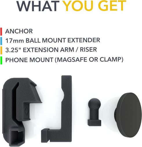 TWRAPS Dashboard Phone Mount for Rivian R1S & R1T, Compatible with MagSafe iPhone and Other Phone Cases, No Glue or