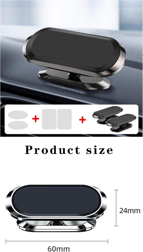LDJYEONS 2pcs, 360 Car Phone Holder Magnetic Car Phone Holder, Rotation Capable, Suitable for General Smartphones