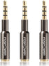 FosPower 3.5mm Male to Female Auxiliary Stereo Audio Headphone Jack AUX Adapter [4-Conductor TRRS | 24K Gold Plated