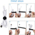 60 PCS 6 Inches Reusable Cable Ties, Adjustable Cord Straps for Wire Organizer and Cable Management - Black