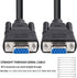 DTECH 6 ft RS232 Serial Cable, Female to Female, 9 Pin Straight Through, Black, 2 Meters