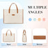 Missnine Canvas Laptop Tote Bag, 15.6 Inch Work Shoulder Bag, Casual Briefcase Handbag for Travel, Office, College