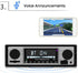 Car Stereo for Bluetooth, Retro FM Radio Smart Player, Hands-Free Calling, Supports MP3/WMA/WAV/AUX