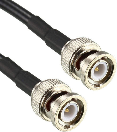 uxcell RG58 Coaxial Cable, BNC Male to BNC Male Connectors, 50 Ohm, 8 Inch