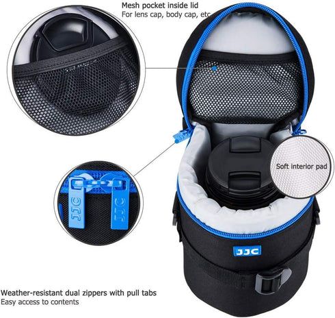 JJC Deluxe Lens Case Pouch Bag for Canon EF 24-70mm f2.8L/EF 50mm f1.2L/EF 85mm f1.2L II and More Lenses